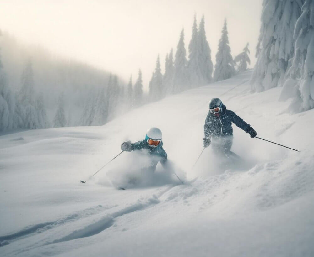 Skiing and snowboarding